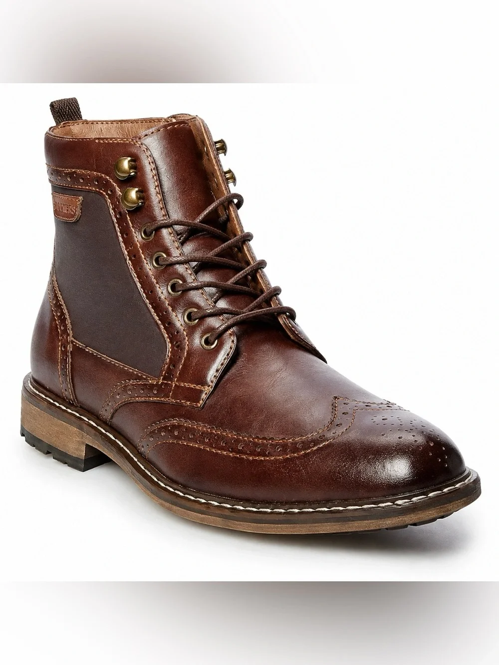 Sonoma Vitalize Ankle Boots Oxford Styled Chelsea Wingtip Men Brown Shoes 12 Med
